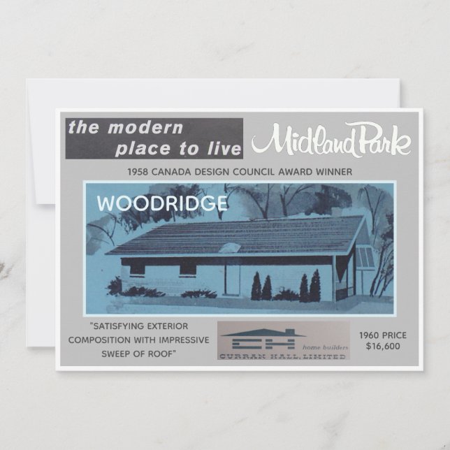 Midlanden parkerar huset modellerar det inbjudningar (Framsida)