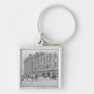 Midlandhotellet, Manchester, c.1910 Fyrkantig Silverfärgad Nyckelring