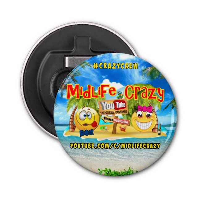 Midlife Crazy Flaska Open Flasköppnare (Framsidan)