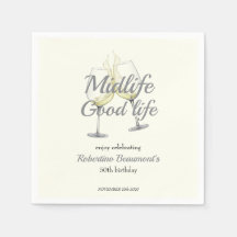Midlife Good Life Elegant Vinglas 50-årsdag