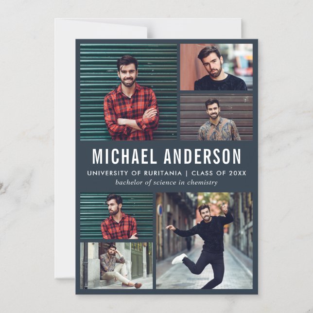 Midnatt 6-meddelande om fotbolls-Chalkboard Studen Magnetisk Inbjudningskort (Framsida)