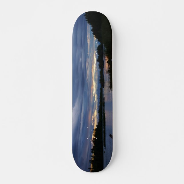 Midnatt Alaska solnedgång Mini Skateboard Bräda 18,7 Cm (Framsida)