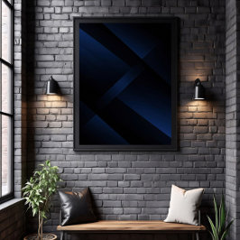 Midnatt blå djup poster
