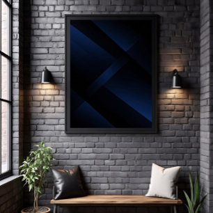 Midnatt blå djup poster