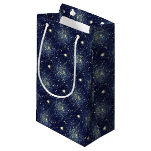 Midnatt Blå & Guld Astral Glitter Stjärnor