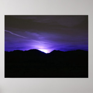 Midnatt blå himmel poster