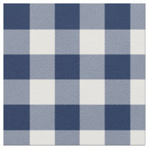 Midnatt Blå och Vit Gingham Rutig