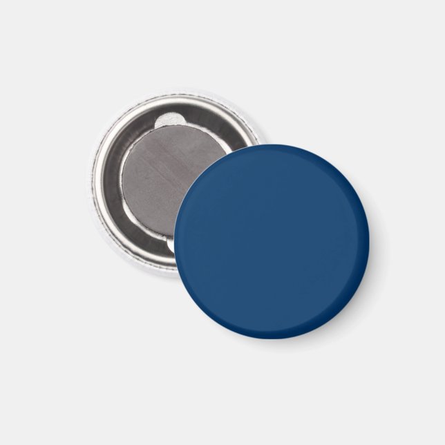 Midnatt Blå Rund Magnet – Kan Anpassas (Front/Back)