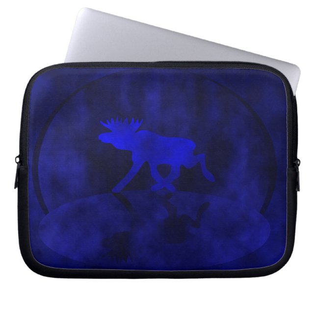 Midnatt blåttälg laptop fodral (Framsidan)