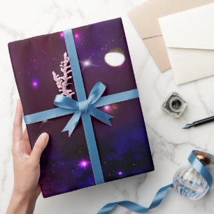 Midnatt blåttlilagalax presentpapper