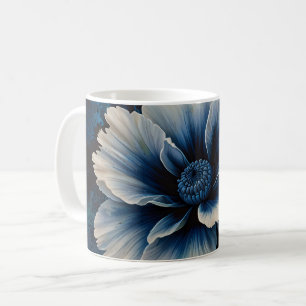 Midnatt-Blommar: Förändrad blå blombild Kaffemugg