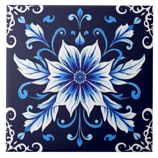 midnatt blommar kakel (Framsidan)
