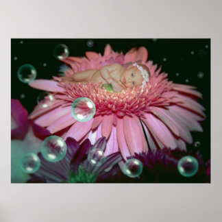 Midnatt-Blommar - Skriv ut Poster