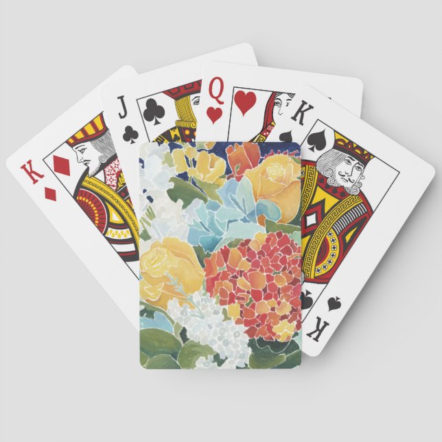Midnatt Blommigt II Casinokort (Baksidan)