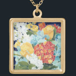 Midnatt Blommigt II Guldpläterat Halsband<br><div class="desc">Blommigt</div>