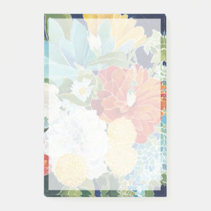Midnatt Blommigt III Post-it Block