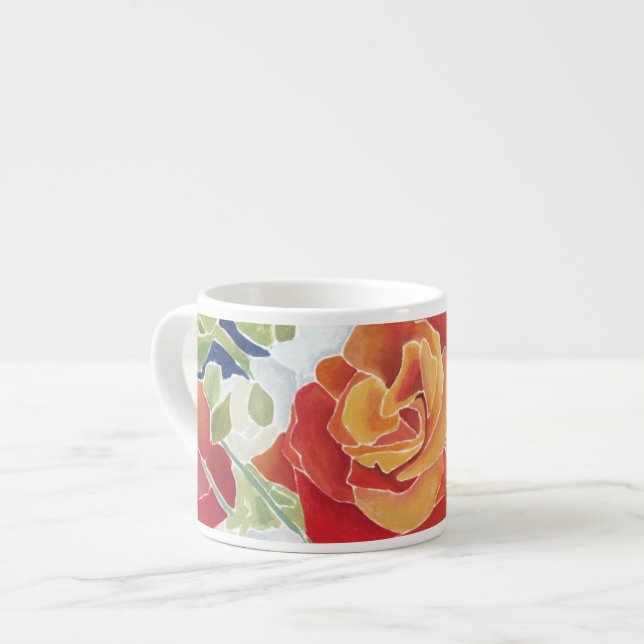 Midnatt Blommigt IV Espressomugg (Framsida vänster)