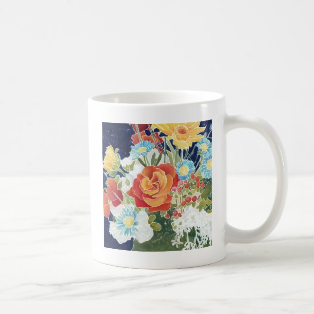 Midnatt Blommigt IV Kaffemugg (Höger)