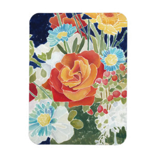 Midnatt Blommigt IV Magnet