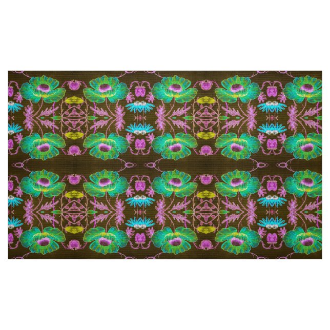 Midnatt Blommigt Tyg (Fat Quarter)