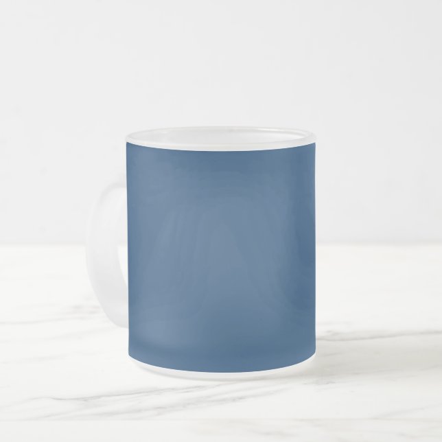 Midnatt Blue Frosted Glass Mugg - Anpassade (Framsida vänster)