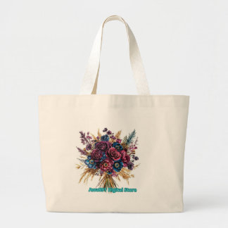 Midnatt Bouquet Tote Bag: Jumbo Tote Tygkasse