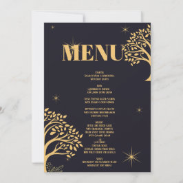 Midnatt Elegance: Mörk blått Bröllop Inbjudningar