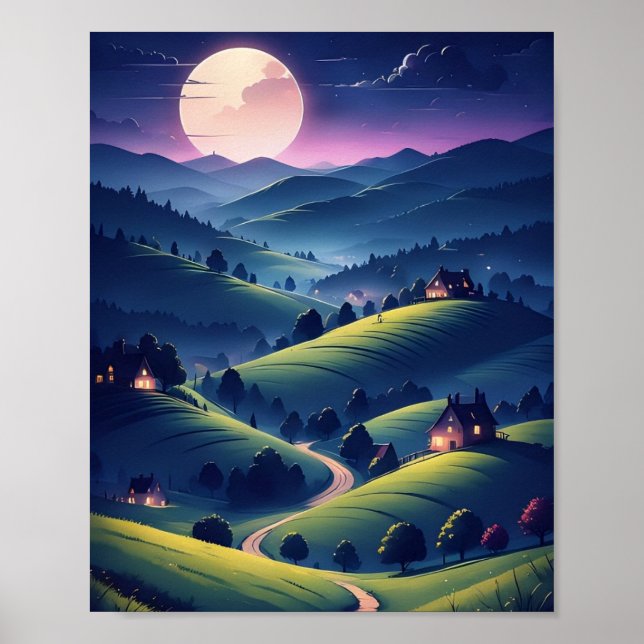 Midnatt en vacker poster (Framsidan)