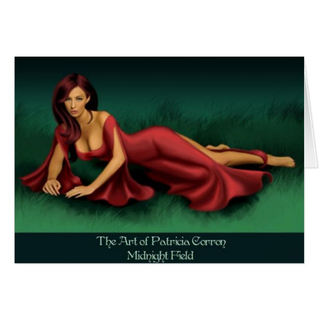 Midnatt fält hälsningskort (Framsidan Horizontal)