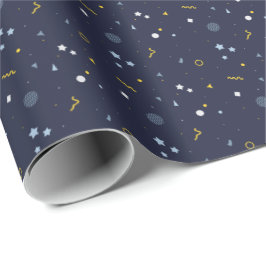 Midnatt Firande Birthday Wrapping Papper Presentpapper