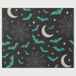 Midnatt Fladdermus & Websar - Spooky Halloween Presentpapper