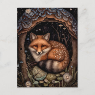 Midnatt Fox vykort