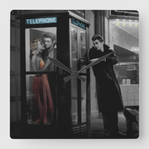 Midnatt Fyrkantig Klocka