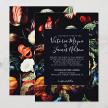 Midnatt Garden bröllopsinbjudan