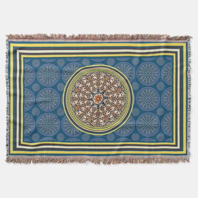 Midnatt Garden of Shiraz Throw Filt (Framsidan)