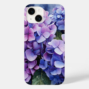 Midnatt Garden Violet Hydrangea Watercolor