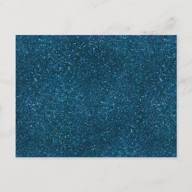 Midnatt Grön Glitter Vykort (Framsida)