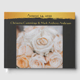 Midnatt Guld Fotografi Bröllop Gästböcker