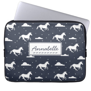 Midnatt himmelmönster för Unicorn Laptop Sleeve