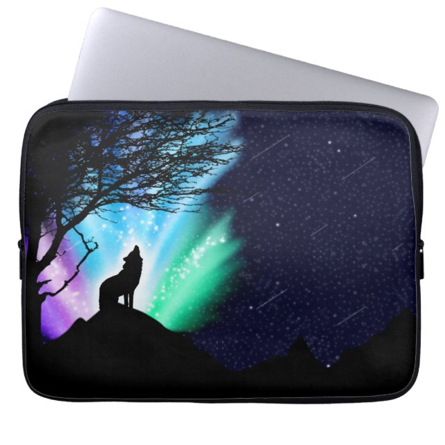 Midnatt Howl Laptop Fodral (Framsidan)