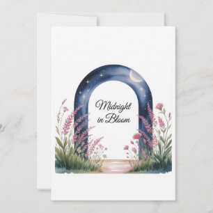 Midnatt i bloom - Elegant Blommigt Prom-inbjudan Inbjudningar
