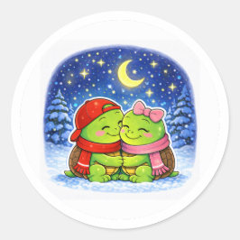Midnatt julmagi runt klistermärke