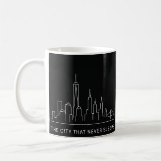 Midnatt Linjer: NYC Sleeps aldrig Kaffemugg