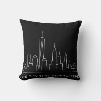 Midnatt Linjer: NYC Sleeps aldrig Kudde