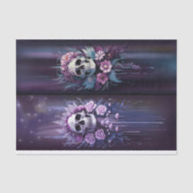 Midnatt Macabre, stunt Gothic Skull i plum