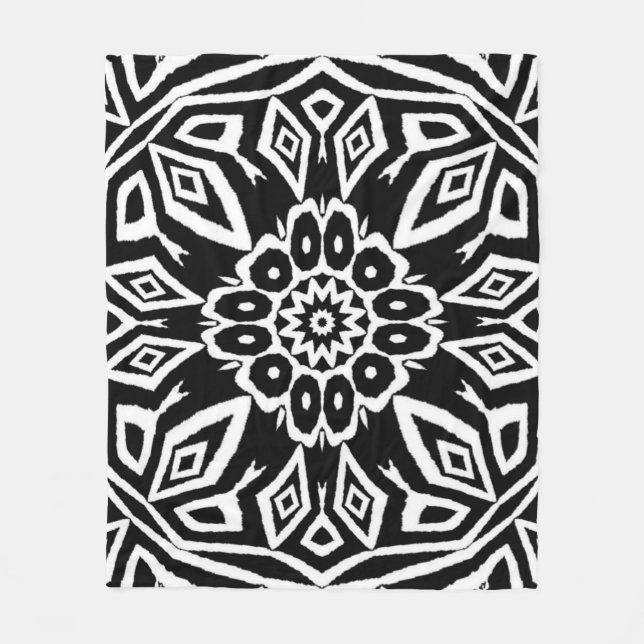 Midnatt Mandala Fleecefilt (Framsidan)