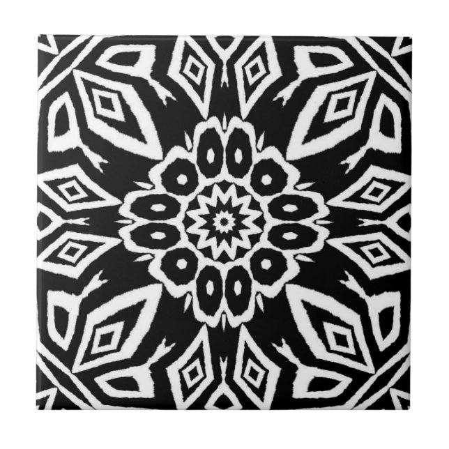 Midnatt Mandala Kakelplatta (Framsidan)