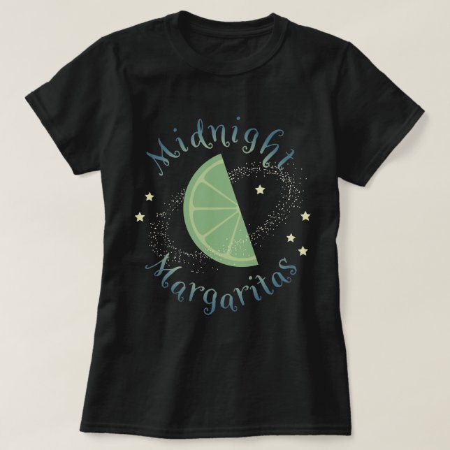 Midnatt Margaritas T Shirt (Design framsida)