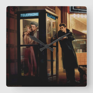 Midnatt Matinee Fyrkantig Klocka