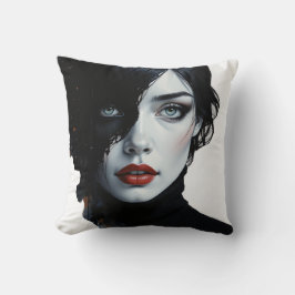 Midnatt Muse - Bläck-Stänk Porträtt Kudde